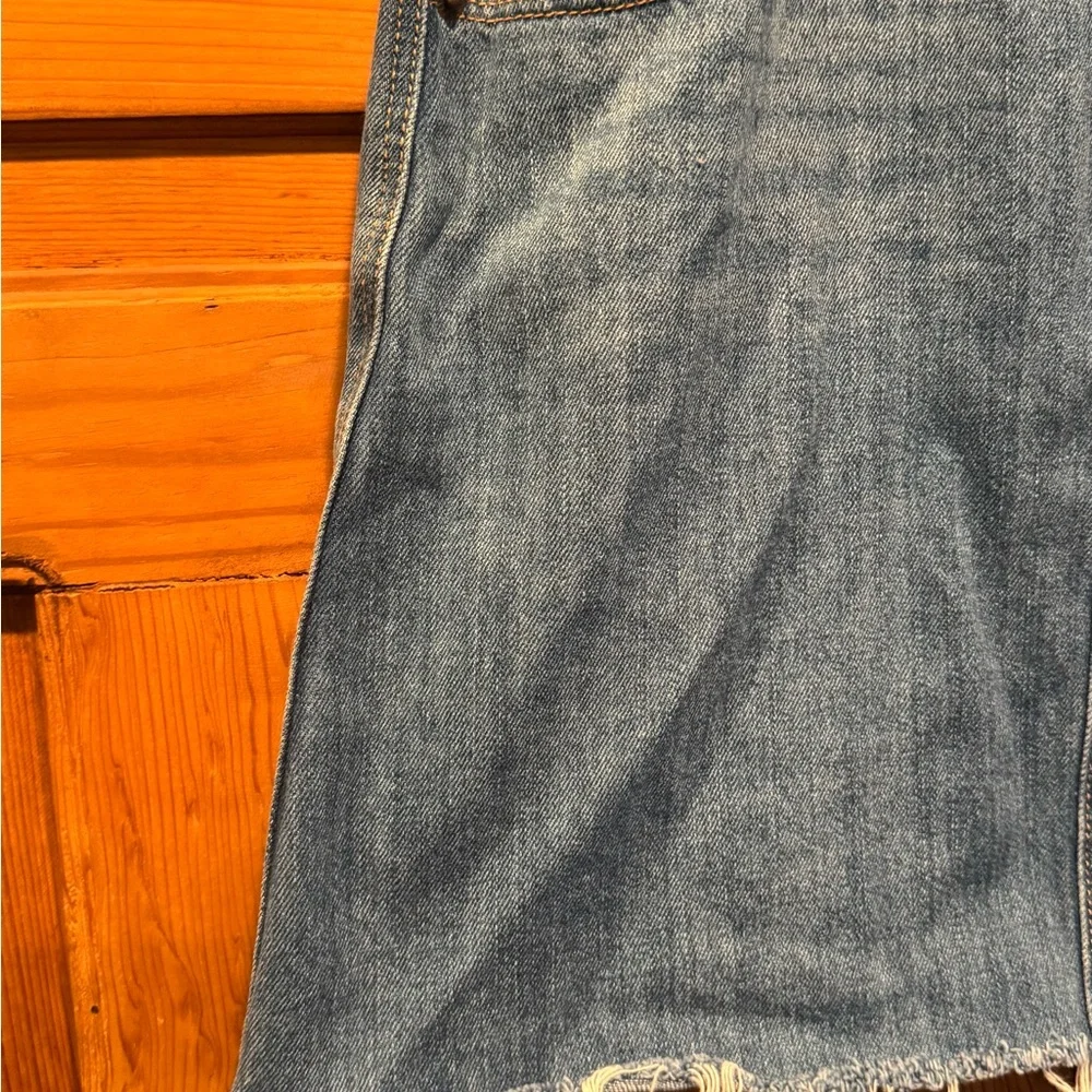 Old Navy Mini Denim Frayed Hem Skirt, Size 8